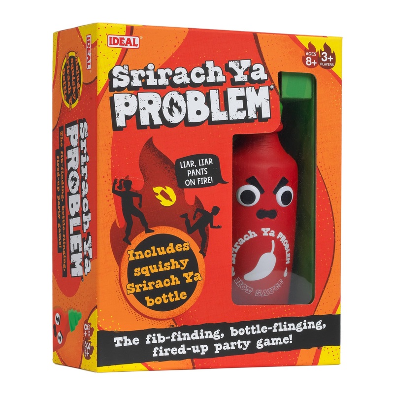 Srirach Ya Problem: The Ultimate Fibbing and Throwing Party Game with 3 spice levels to choose from! For adults, teens, families and kids age 8+, best new board game, for 3+ players