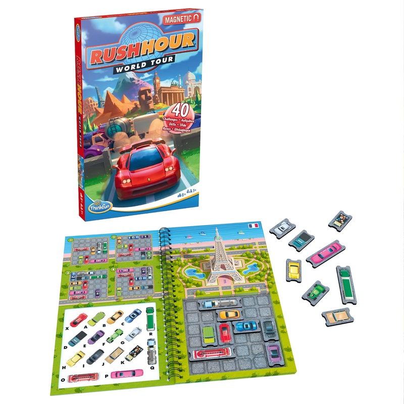 ThinkFun - 76544 - Rush Hour World Tour - Das magnetische Reise-Knobelspiel. Perfekt fr die Reise und als Geschenk!: Das magnetische Reise-Knobelspiel