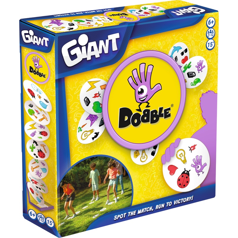 Asmodee | Dobble Giant | Party Family Card Game | Ages 6+ | 2-12 Players | 15 Minutes Playing Time