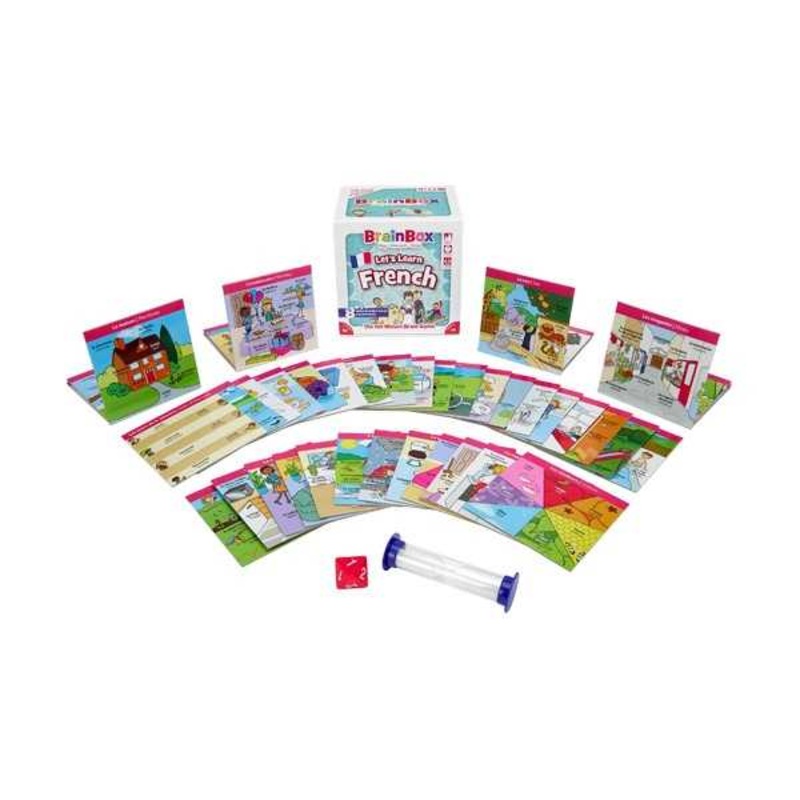 BrainBox Let's Learn French (2022) | Card Game | Ages 8+ | 1+ Players | 10+ Minutes Playing Time