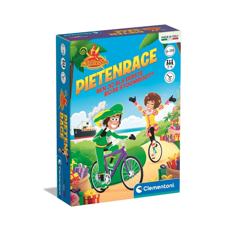 Clementoni - 56192 - Pietenrace - Pocket Goose Game Sinterklaas - Pdagogisches Spielzeug, Tischspiel, Brettspiel Ab 4 Jahren, Familie Spiele, Geeignet Fr 2-6 Spieler, Niederlndische Sprache, Made