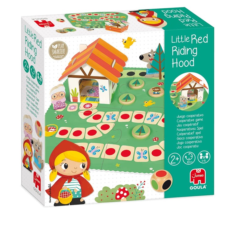 Goula Little Red Riding Hood - Kids Board Games, Cooperative Game - Beat the Wolf, Learn Teamwork & Early Learning Skills - Fun Puzzle Board Games for Children - For 1 to 4 Players, Ages 2 Years Plus