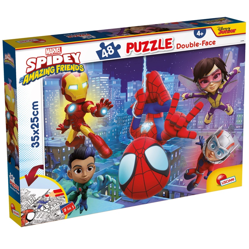 Liscianigiochi 99610 Lisciani Games Marvel Puzzle DF M-Plus 48 Spidey
