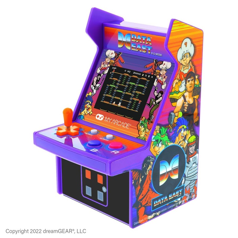 My Arcade Nano Player Date East Hits - 4.5" Fully Playable Portable Mini Arcade Machine with 208 Retro Games, 2.4" Screen Color Display