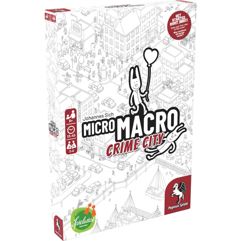 Pegasus Press | MicroMacro: Crime City | Board Game | Ages 12+ | 1-4 Players | 15-45 Minutes Playing Time