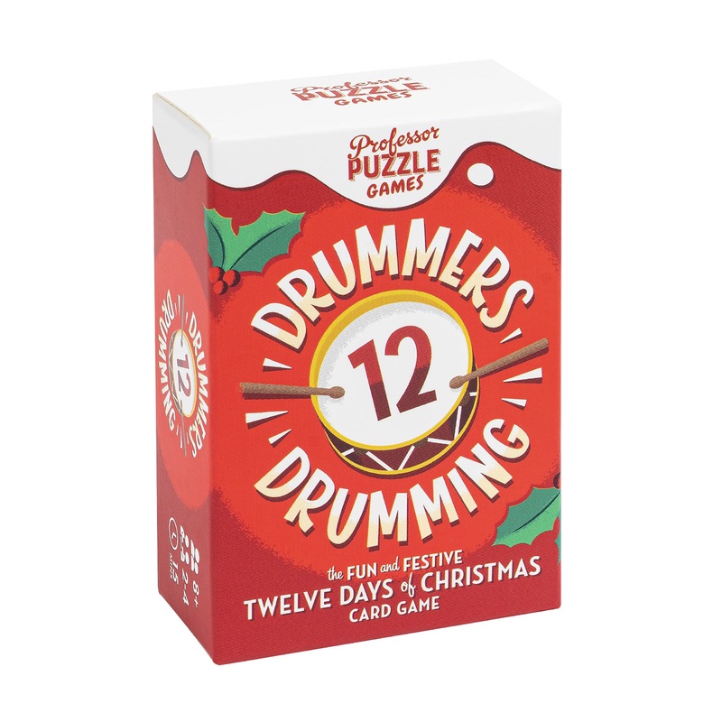 Professor Puzzle | 12 Drummers Drumming | Card Game | Ages 8+ | 2-4 Players | 15+ Minutes Playing Time