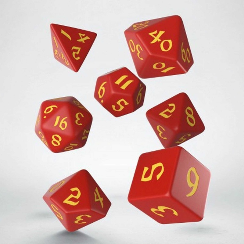 Q-Workshop Classic Runic Red & Yellow Dice Set (7)