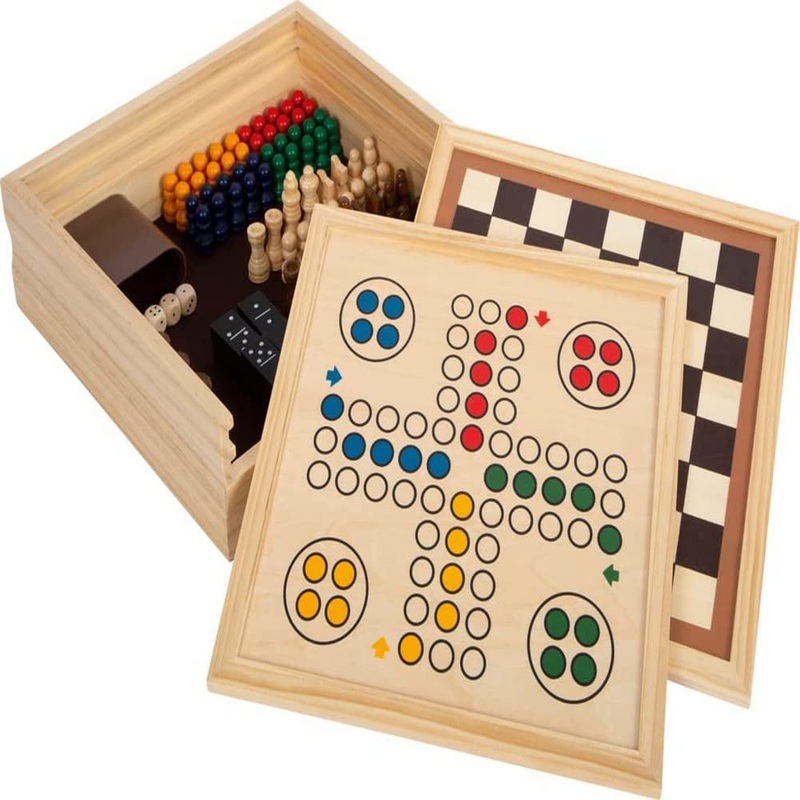 small foot Game Collection 7 classics made of wood, board games for the whole family, for children from 6 years, 12322