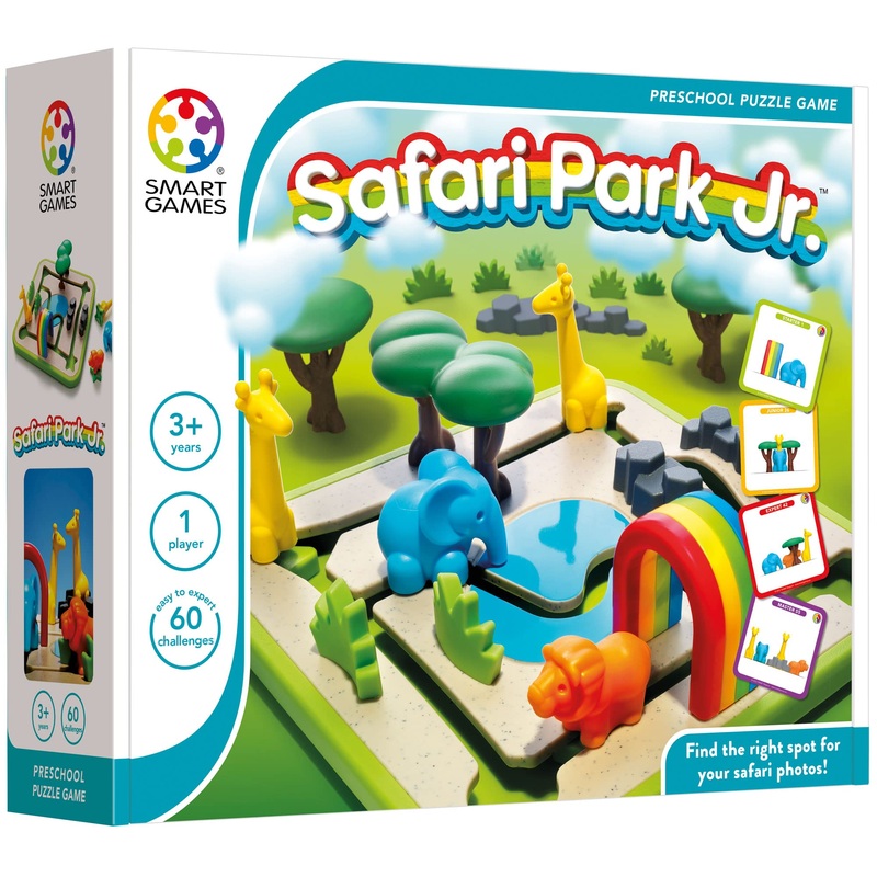 SmartGames - Safari Park Jr, Preschool Puzzle Game with 60 Challenges, 3+ Years
