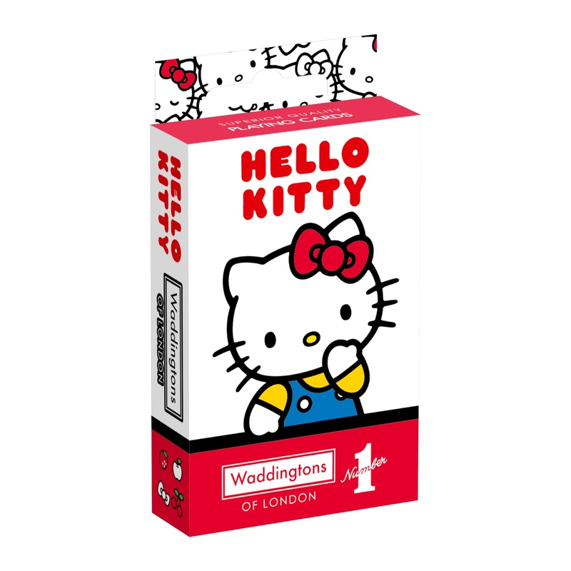 Waddingtons Number 1 Hello Kitty play fish, slap jack, crazy eights and rummy, Great Travel Companion, Gifts and Toys for Boys, Girls and Adults