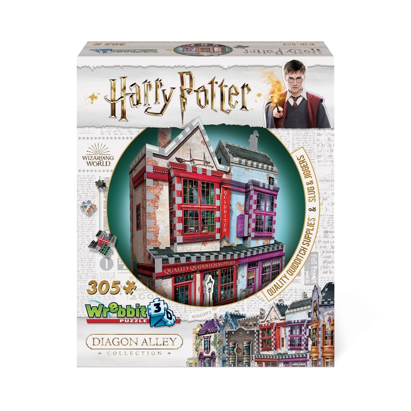 Wrebbit3D | Diagon Alley Collection: Quidditch Supplies & Slug & Jiggers (305pc) | 3D Puzzle | Ages 14+