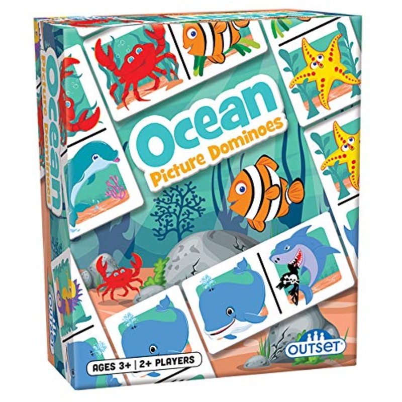 Picture Dominoes: Ocean Themed Matching Game for prechoolers - Contains 36 Dominoes - for 2 or More Players Ages 3 and up by Outset
