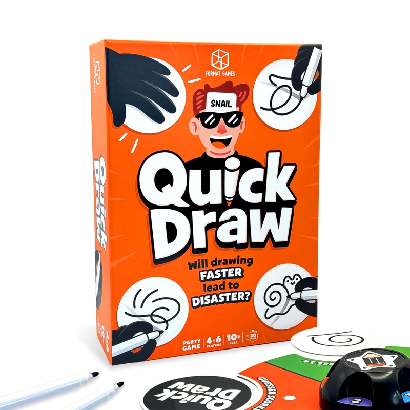 Quick Draw Party Game | Fast, Frantic And Hilarious Drawing Game | For Kids, Teens And Adults | Ages 8+ | 3-6 Players | 30 Minute Playtime
