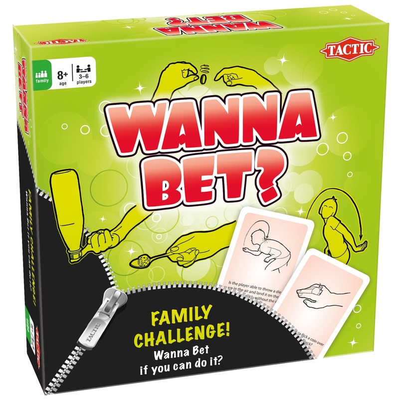 Tactic 54017 Wanna Party Challenge-A Task-Setting Game with a Difference-Bet on Who Can Do What,Blue