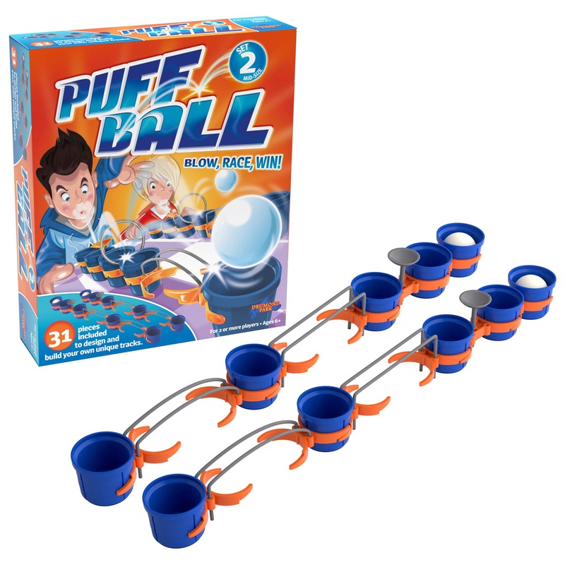 Drumond Park Puff Ball 2 Kinder-Actionspiel  mittlere Gre | Familien-Brettspiele fr Kinder | Kinder-Actionspiel geeignet fr Jungen und Mdchen im Alter von 6 7 8 9+ Jahren