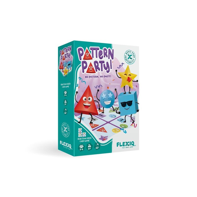 FlexiQ | Pattern Party | Board Game | Ages 5+ | 2-4 Players | 20 Minutes Playing Time