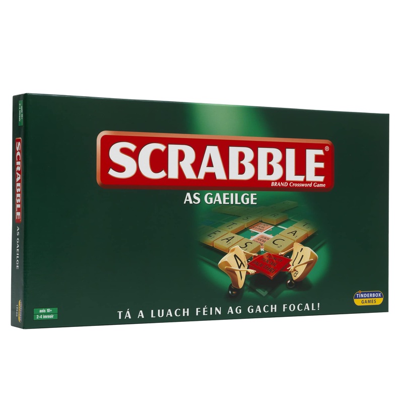 IDEAL | Scrabble Classic: a reproduction of the original 1950's design with wooden tiles - Irish Edition | Classic Games | For 2-4 Players | Ages 10+