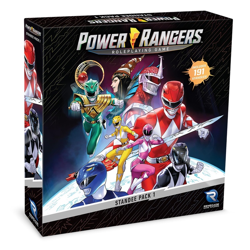Power Rangers Juego de rol: Standee Pack #1 -,191 Standees a todo color - Standees para amenazas, NPC y personajes de jugadores, 28 bases de plstico, accesorio de RPG