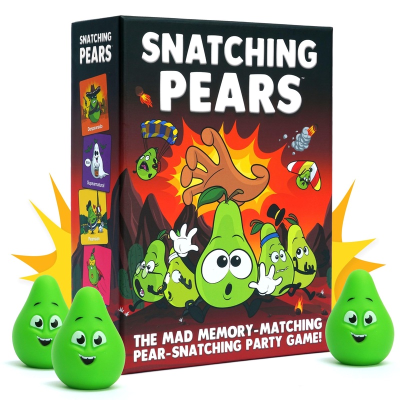 Snatching Pears!  The Hilarious Memory-Matching, Pear-Snatching Party Game | Family Board Game for Kids, Teens & Adults | 2-6 Players, Age 7+