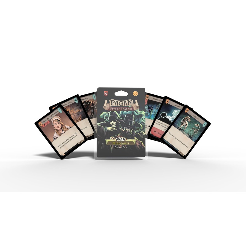 Capstone Games Pagan: Fate of Roanoke - Mind Games Expansion Pack, Dueling Witch & Hunter Asymmetrical Deduction Card Game Filled with Intrigue & Mystery, 2 Players, 60 Mins