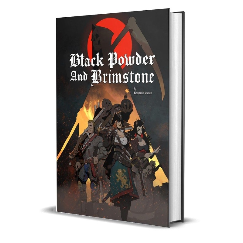 Free League Black Powder and Brimstone Core Rulebook  Grimdark Folk Horror TTRPG with Dark Magic & Chaos