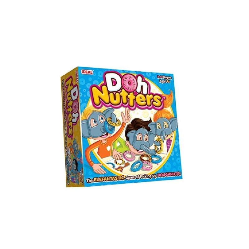 Ideal , Doh Nutters: The elefantastic Game of Picking up Doughnuts!, Kids Games, for 2-4 Players, Ages 4+