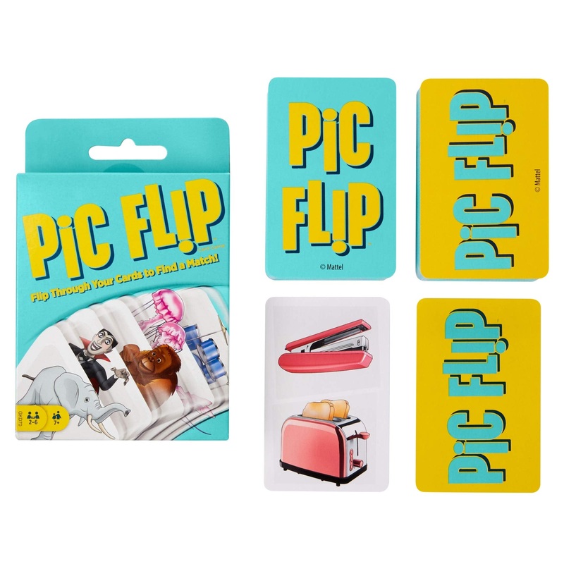 Mattel Games- Pic Flip Juego de Cartas para Nios, Multicolor (GKD70)