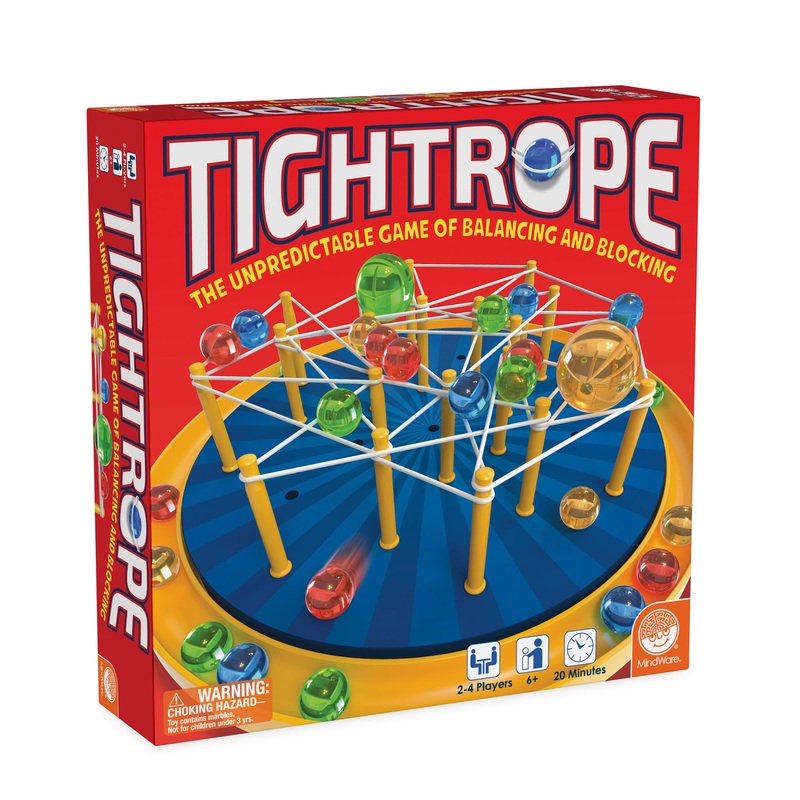 MindWare Tightrope - Juego de mesa de estrategia, emocionantes juegos familiares para nios y adultos, mejora la toma de decisiones y la coordinacin ojo-mano, diversin para aulas, 2-4 jugadores