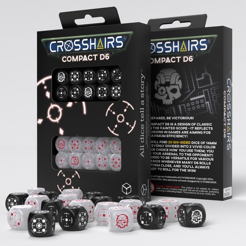 Q-Workshop QWOSTCA5 Crosshairs Compact D6: Black & Pearl, 14 mm