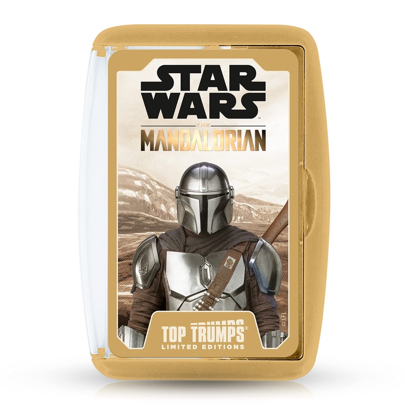 Top Trumps Juego de Cartas Star Wars The Mandalorian Limited Editions, Juega con Greef Karga, Moff Gideon, Boba Fett, Koska Reeves y el Propio Grogu, Regalo y Juguete para nios y nias a Partir de 6