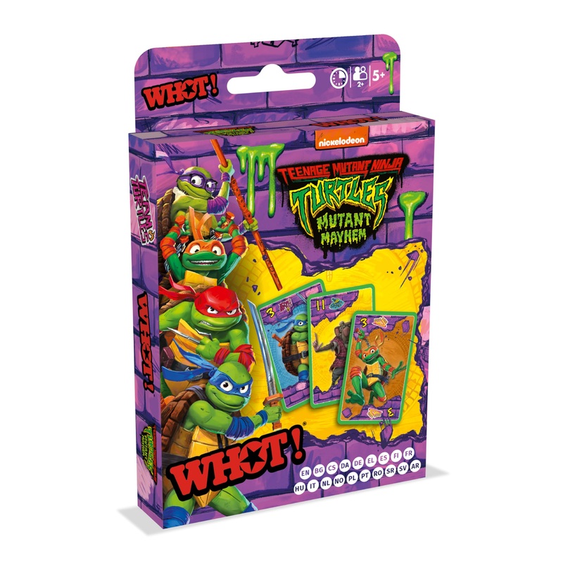 Waddingtons Number 1 Teenage Mutant Ninja Turtles WHOT!, Kartenspiel, abwechselnd passende Formen, Zahlen und Charaktere einschlielich Raph Donnie und Mikey Tolles Geschenk und Spielzeug fr Jungen