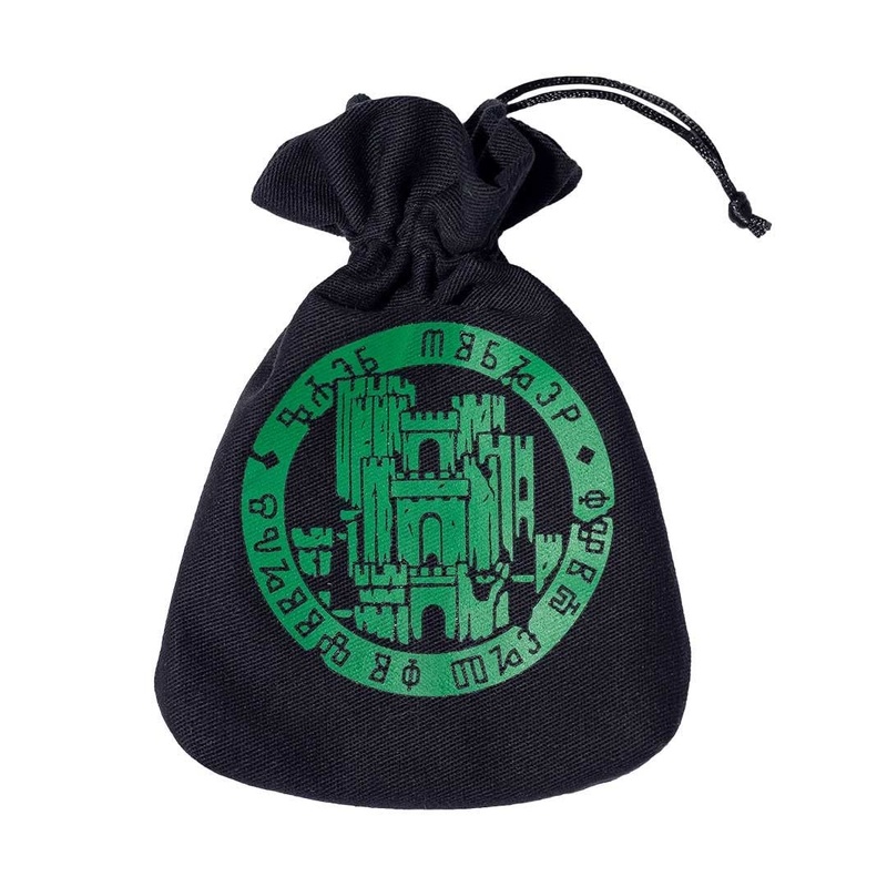 Witcher Dice Pouch Vesemir Head of Kaer,Black/Green