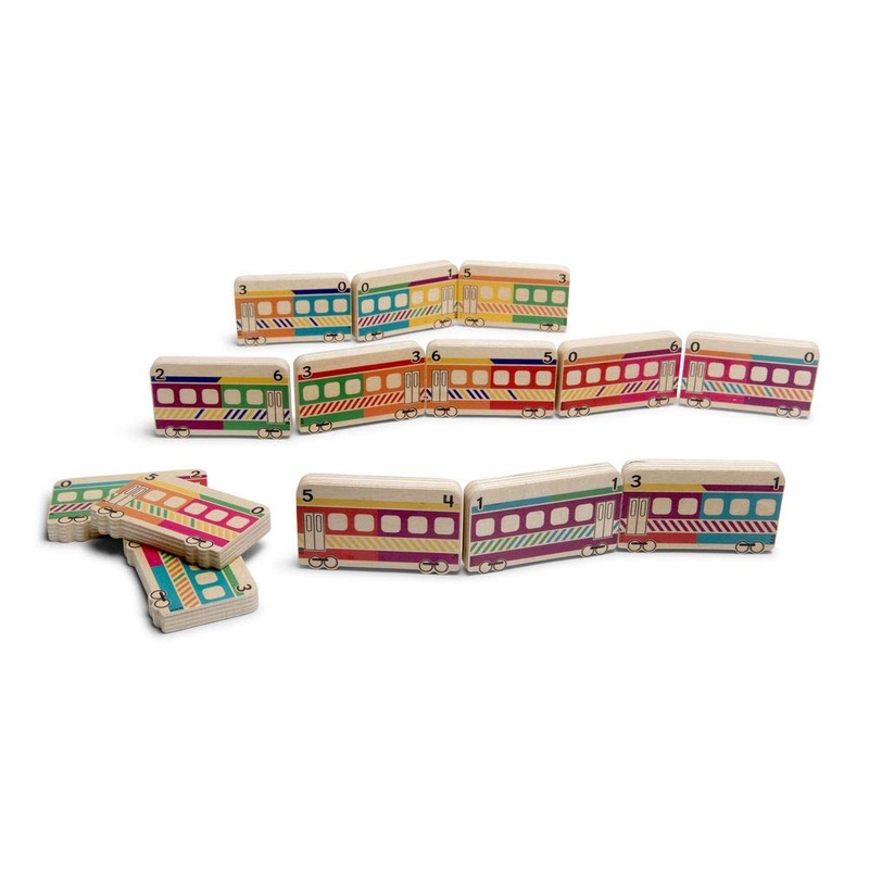 BS Toys Trains Trenes Domino, Multicolor (Buitenspeel BV GA373