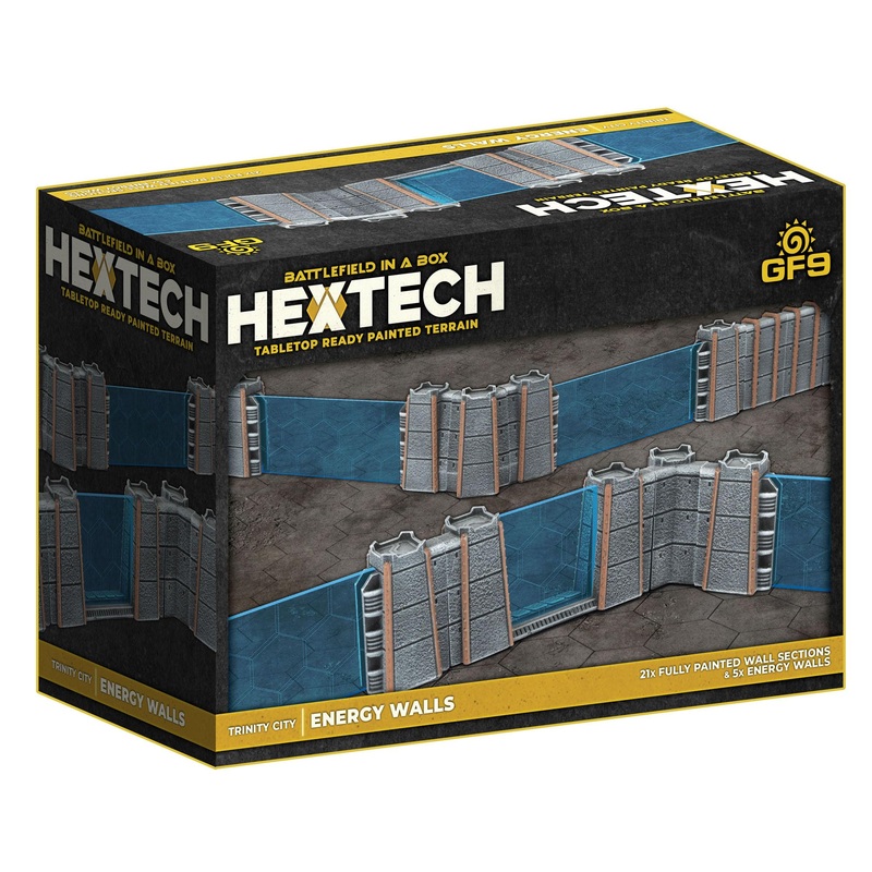 Gale Force Nine - Hextech - Trinity City Energy Walls - Grey/Blue