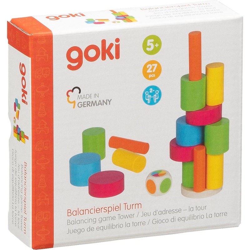 Goki Juego de Equilibrio la Torre, Multicolor, = 3,5 cm (56762