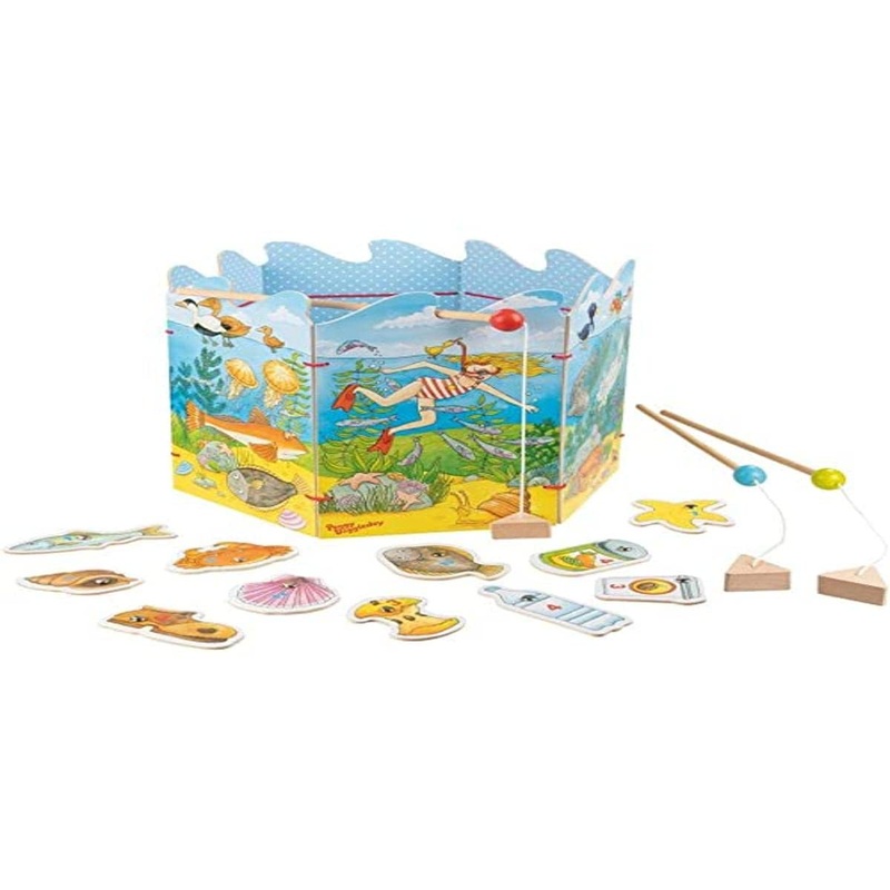 GOKI- Juego de Pesca por el Medio Ambiente, Peggy Diggledey Mesa, Color (Multicolor) (56782