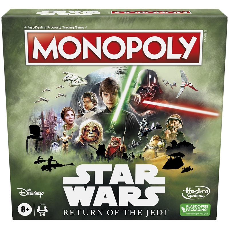 Hasbro Gaming Monopoly: Star Wars Return of The Jedi Board Game for 2-6 Players, Inspired by Return of The Jedi Movie, Game for Families and Kids Ages 8+ (Amazon Exclusive