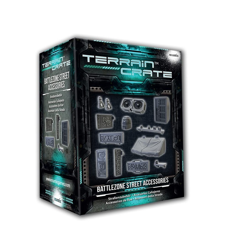 Mantic Games Terrain Crate: Battlezones Street Accessories, Unpainted (MGTC211