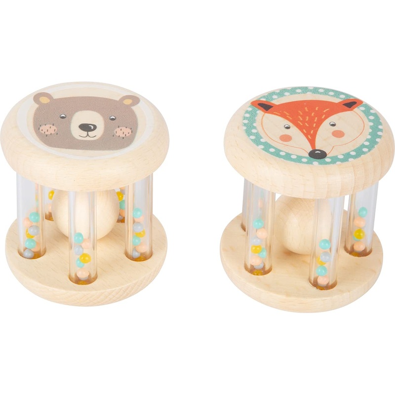 small foot 11885 Animals Rattles, in Soft Pastel Colours and Child-Friendly Design, for Babies and Infants Toys