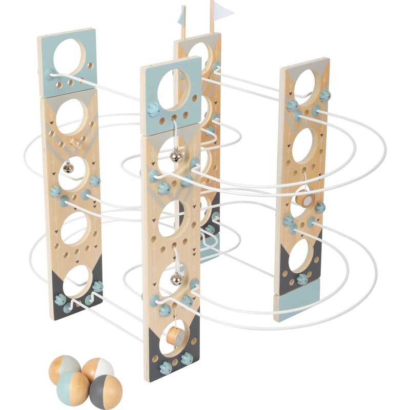 small foot Modular Marble Run, made of wood, can be easily taken apart and stored in a space-saving way, Prod. No. 12234