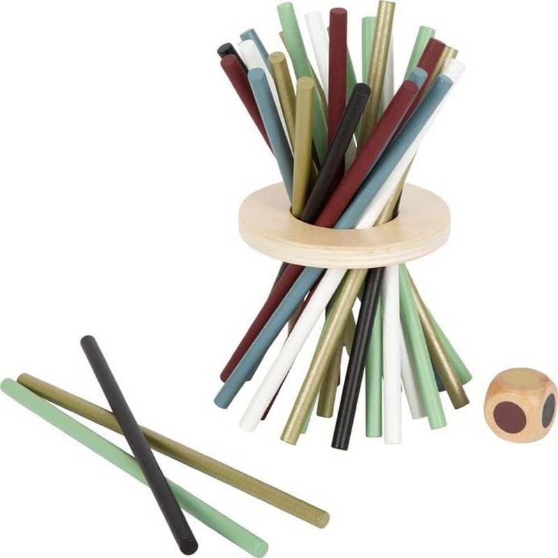 small foot Vertical Mikado "Gold Edition" made of wood, popular parlour game for the whole family, 12382