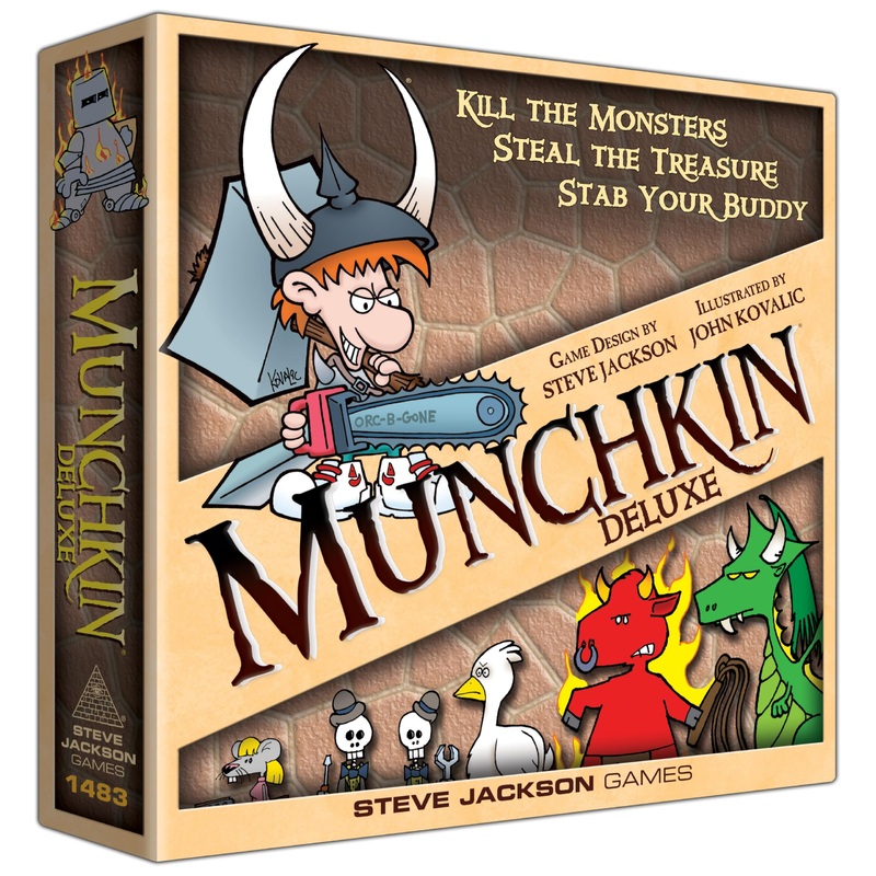 Steve Jackson Games , Munchkin: Deluxe , Board Game , Ages 14+ , 1-4 Players , 30-120 Minute Playing Time
