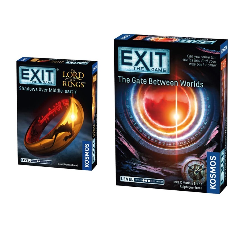 Thames & Kosmos | 692683 | EXiT: The Lord Of The Rings  Shadows Over Middle-Earth & | 692879 | EXiT: The Gate Between Worlds| Difficulty Level: 3 out of 5| Unique Escape Room Game, 1-4 Players