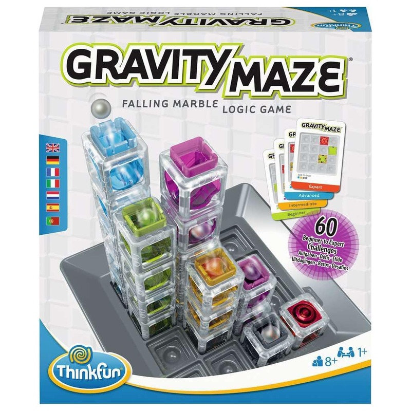 ThinkFun Gravity Maze Falling Marble Challenge Logic Brain Game and STEM Toys for Kids and Adults Age 8 Years Up - Gifts for Children