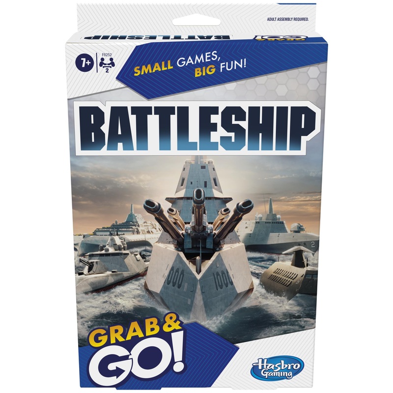 Battleship Grab and Go Game, gioco portatile per 2 giocatori, gioco di viaggio per bambini