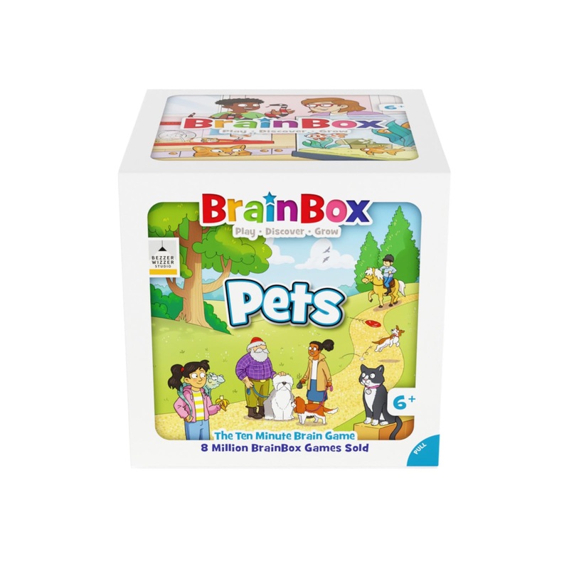 BrainBox Pets | Fun & Educational Card Game | Ages 8+ | 1+ Players | 10 Minutes Playing Time | English Version