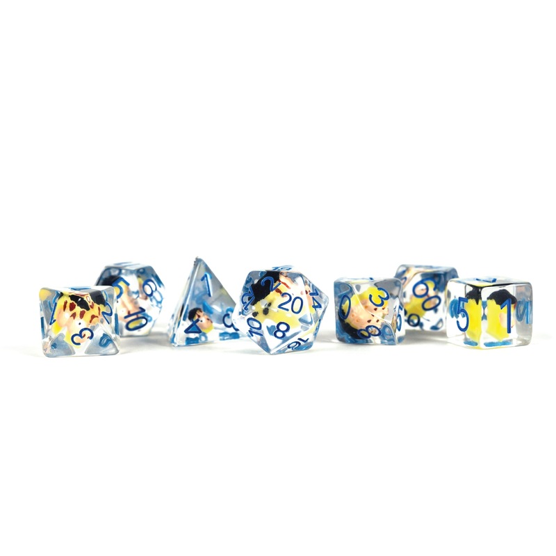 FanRoll Invincible Blood Damaged Resin Poly Dice Set