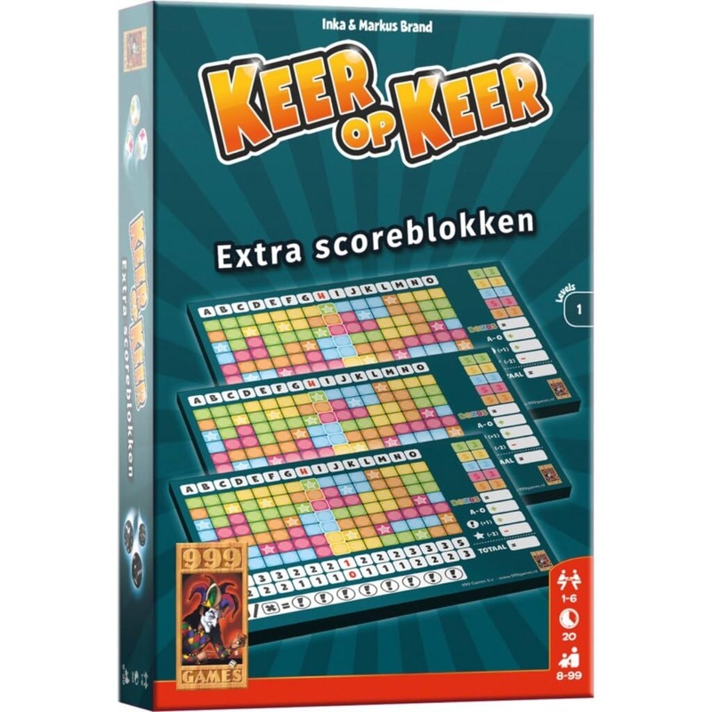Keer op Keer Scoreblokken - 2 Stuks - Level 1