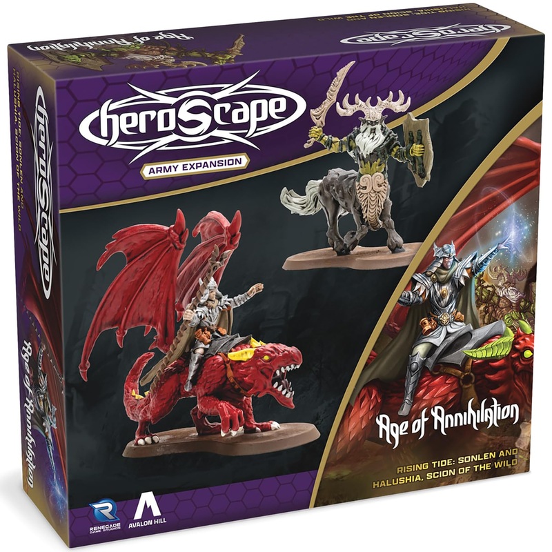 Renegade Game Studios | Heroscape: Rising Tide  Sonlen & Halushia, Scion of the Wild Army Expansion