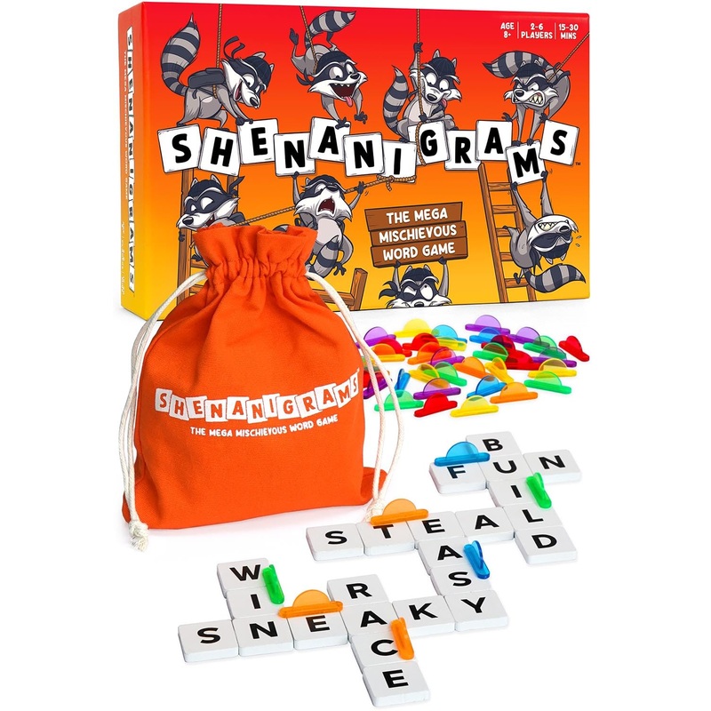 Shenanigrams: The Mega-Mischievous Word Game! A Super Fun & Fast Family Party Game for Kids, Teens & Adults - Great for Travel, Couples & Family Board Games Night
